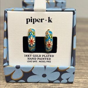 Piper K | Blue Floral Earrings ✨
